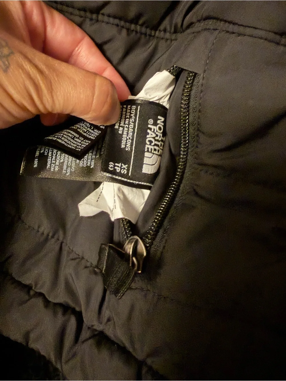 The North Face Kids Black Reversible Hooded Puffer Jacket